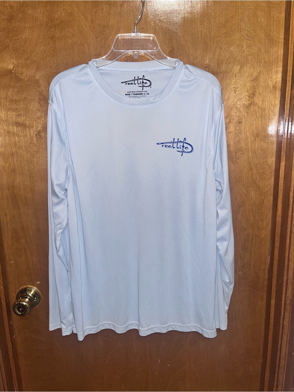 Reel Life Men's Long Sleeve Performance Shirt - Sky Blue